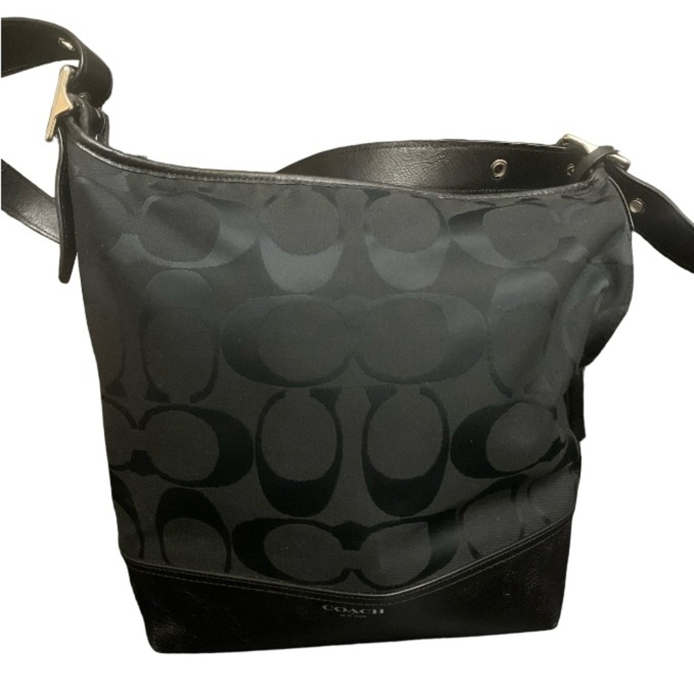 Coach Legacy Signature Black Duffle Bag